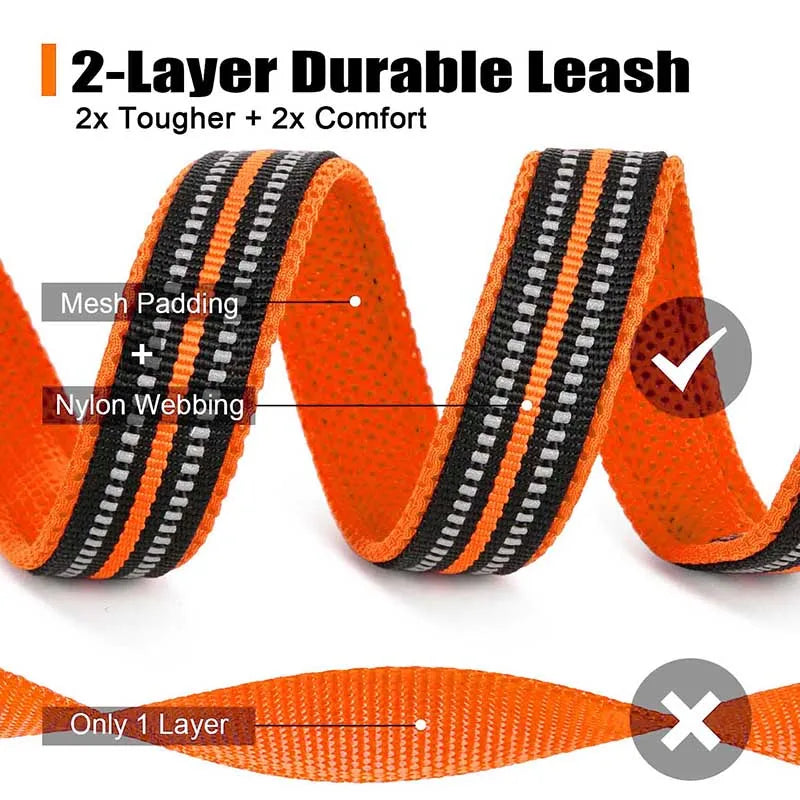 Truelove Soft Mesh Nylon Dog Leash Double Trickness  Running Reflective Safe Walking Training Pet Dog Lead Leash Stock 200cm Hot