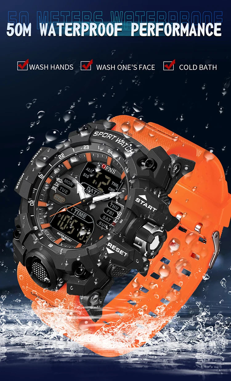 OFNS Outdoor Watches For Men G Style 50M Waterproof