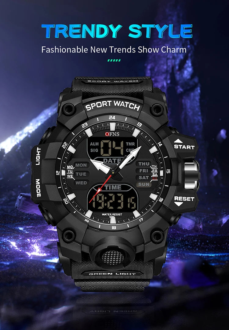 OFNS Outdoor Watches For Men G Style 50M Waterproof